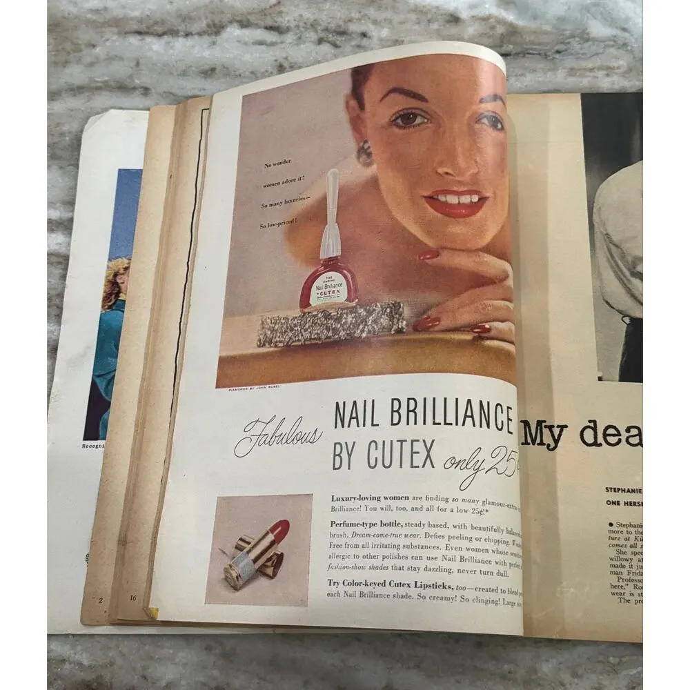 Vtg Screen Stories Magazine Dec. 1948 Ingrid Bergman Ads Fashion +